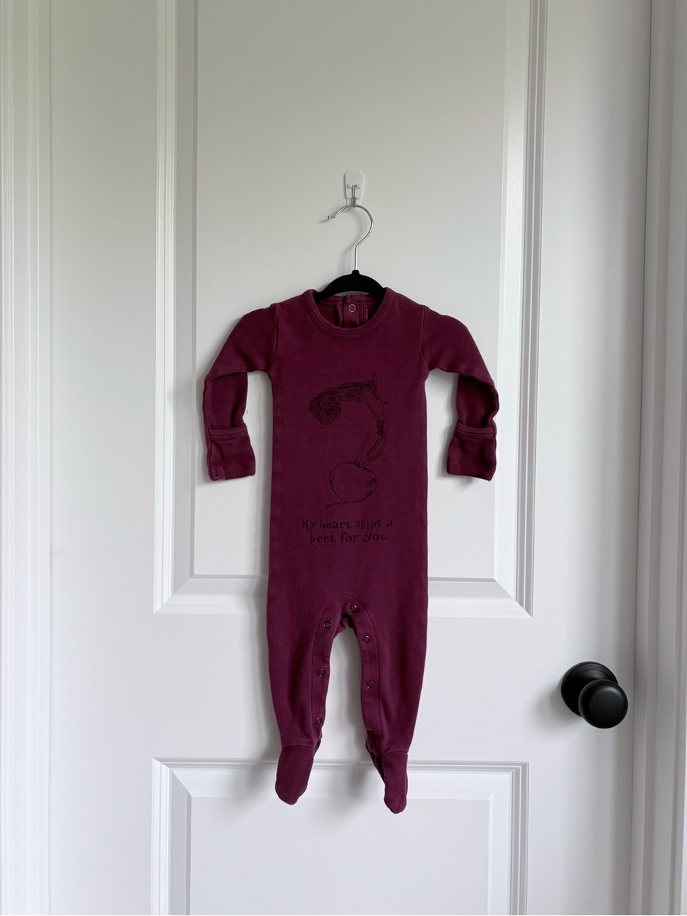 🫜L’ovedbaby Maroon Beet Organic Raglan Footie
